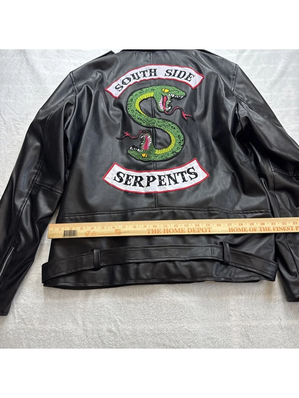 Jacket Faux Leather Serpents Riverdale Southside Side South Black Biker L